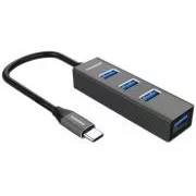 PremiumCord 5G USB Hub Type C do 4x USB 3.2 Gen 1