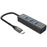 PremiumCord 5G USB Hub Type C do 4x USB 3.2 Gen 1