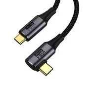 PremiumCord USB4 Gen 3x2 40Gbps 8K@60Hz 240W, Thunderbolt, 0,8m zakrivljen