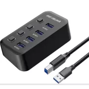 PremiumCord USB 3.2 Superspeed HUB s 4 priključka s prekidačima za priključke