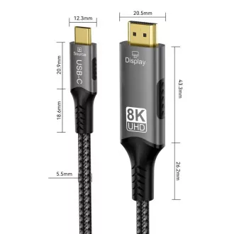 PremiumCord USB-C na HDMI kabel, 2 m PremiumCord USB-C na HDMI kabel, 2 m