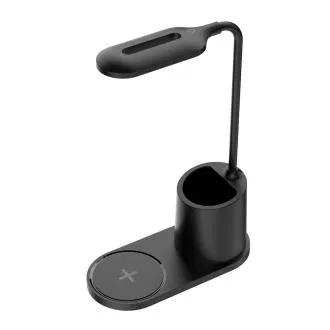 Platinet PDL1930B LED stolna lampa 3W, prigušljiva, bežično punjenje, crna