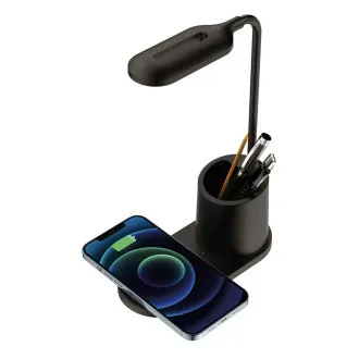 Platinet PDL1930B LED stolna lampa 3W, prigušljiva, bežično punjenje, crna