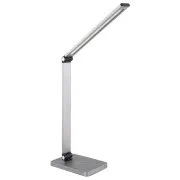 Platinet PDL888S LED stolna lampa 10W, prigušljiva, bežično punjenje, USB priključak, srebrna