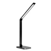 Platinet PDL888B LED stolna lampa 10W, prigušljiva, bežično punjenje, USB priključak, crna