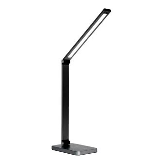 Platinet PDL888B LED stolna lampa 10W, prigušljiva, bežično punjenje, USB priključak, crna