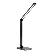 Platinet PDL888B LED stolna lampa 10W, prigušljiva, bežično punjenje, USB priključak, crna