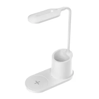Platinet PDL1930W LED stolna lampa 3W, prigušljiva, bežično punjenje, bijela