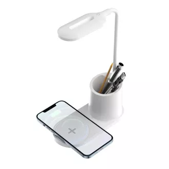 Platinet PDL1930W LED stolna lampa 3W, prigušljiva, bežično punjenje, bijela