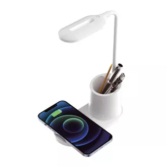 Platinet PDL1930W LED stolna lampa 3W, prigušljiva, bežično punjenje, bijela