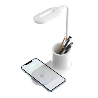 Platinet PDL1930W LED stolna lampa 3W, prigušljiva, bežično punjenje, bijela Platinet PDL1930W LED stolna lampa 3W, prigušljiva, bežično punjenje, bijela