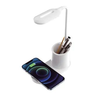 Platinet PDL1930W LED stolna lampa 3W, prigušljiva, bežično punjenje, bijela Platinet PDL1930W LED stolna lampa 3W, prigušljiva, bežično punjenje, bijela