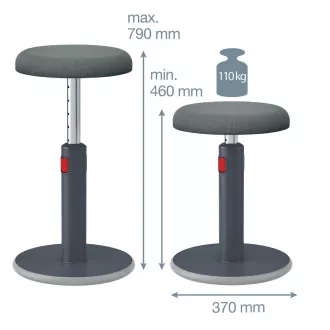 Leitz Ergo Ugodna ergonomska stolica za ravnotežu, siva Leitz Ergo Ugodna ergonomska stolica za ravnotežu, siva