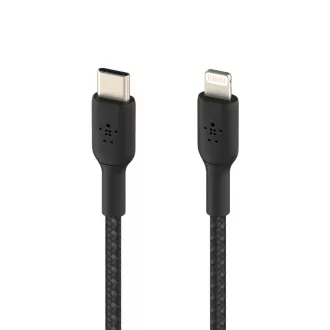 BELKIN kabel pleteni USB-C - Lightning, 1m, crni BELKIN kabel pleteni USB-C - Lightning, 1m, crni