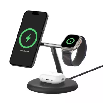 Belkin BOOST CHARGE PRO Qi2, 15W 3u1 magnetni stalak, crni Belkin BOOST CHARGE PRO Qi2, 15W 3u1 magnetni stalak, crni