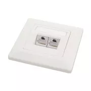 Utičnica Solarix CAT6 STP 2 x RJ45 podžbukna bijela