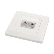 Utičnica Solarix CAT6 STP 2 x RJ45 podžbukna bijela