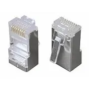 Konektor 8p8c CAT5E nepreklopljen, STP, lice (100 kom.)