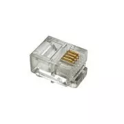 Modularni konektor 6p4c RJ11 na ravni kabel, 100 kom