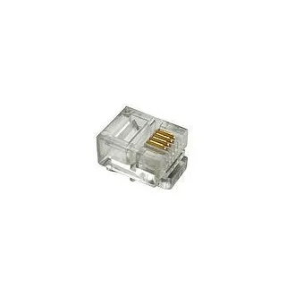 Modularni konektor 6p4c RJ11 na ravni kabel, 100 kom Modularni konektor 6p4c RJ11 na ravni kabel, 100 kom
