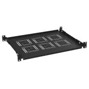 Polica 19" 1U 350 mm fiksna BK prednja i stražnja montaža na šinu UP-13-B
