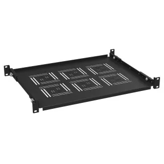 Polica 19" 1U 350 mm fiksna BK prednja i stražnja montaža na šinu UP-13-B
