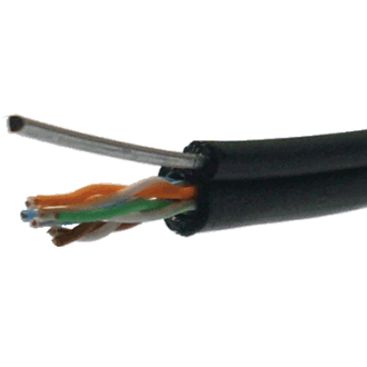 DATACOM UTP žica Cat5e 305m samonosiva OUTDOOR blk
