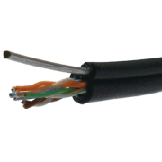 DATACOM UTP žica Cat5e 305m samonosiva OUTDOOR blk