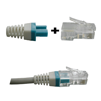 DATACOM Manžeta za RJ 45 konektor plavo/bijela 100 kom