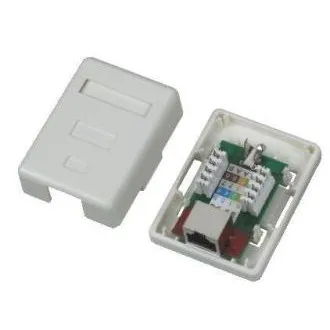 DATACOM STP jednostruka utičnica preko žbuke Cat5e 1 x RJ45 DATACOM STP jednostruka utičnica preko žbuke Cat5e 1 x RJ45