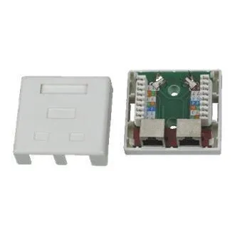 DATACOM STP dupla utičnica iznad žbuke Cat5e 2 x RJ45 DATACOM STP dupla utičnica iznad žbuke Cat5e 2 x RJ45