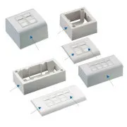 DATACOM Modul podatkovna utičnica UTP CAT5E 4xRJ45 na i ispod žbuke