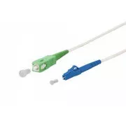 SC/APC - LC/UPC simplex 9/125 SM 5m arm.bijela 3mm B3 LSZH