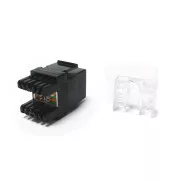 DATACOM UTP Keystone Cat5e Black Dual Slim stražnji urez