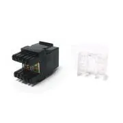 DATACOM UTP Keystone Cat5e Black Dual Slim stražnji urez