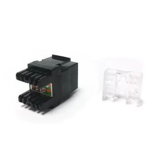 DATACOM UTP Keystone Cat5e Black Dual Slim stražnji urez
