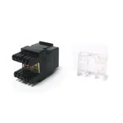 DATACOM UTP Keystone Cat5e Black Dual Slim stražnji urez
