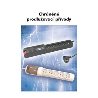 19" utičnica za napajanje. Acar 504WF 5x220V-3m crna + zaštita prekidača