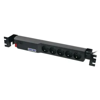 19" utičnica za napajanje. Acar 504WF 5x220V-3m crna + zaštita prekidača