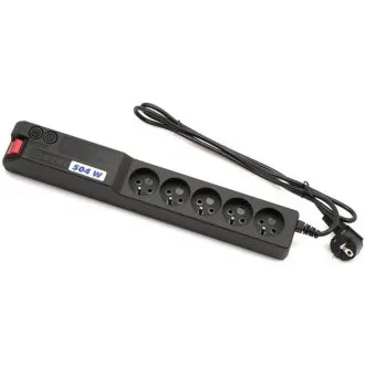 19" utičnica za napajanje. Acar 504WF 5x220V-3m crna + zaštita prekidača