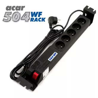 19" utičnica za napajanje. Acar 504WF 5x230V-5m crna + zaštita prekidača 19" utičnica za napajanje. Acar 504WF 5x230V-5m crna + zaštita prekidača
