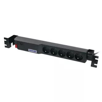 19" utičnica za napajanje. Acar 504WF 5x230V-5m crna + zaštita prekidača 19" utičnica za napajanje. Acar 504WF 5x230V-5m crna + zaštita prekidača