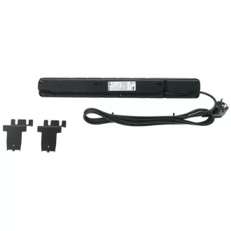 19" napojna ploča ACAR S8/3m 8x220V crna + zaštitni prekidač 10A