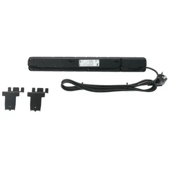 19" napojna ploča ACAR S8/5m 8x220V crna + zaštitni prekidač 10A