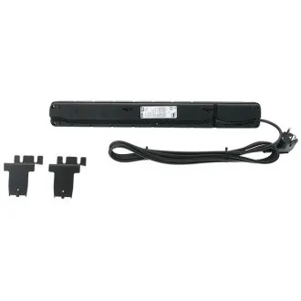 19" napojna ploča ACAR S8/5m 8x220V crna + zaštitni prekidač 10A