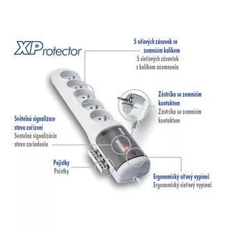Razdjelna ploča ACAR XProtector/3m 5x220V bijela