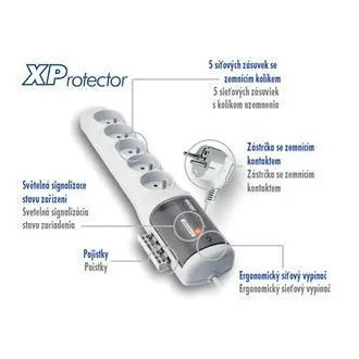 Razdjelna ploča ACAR XProtector/3m 5x220V bijela Razdjelna ploča ACAR XProtector/3m 5x220V bijela