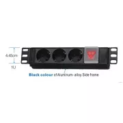 10" razvodna ploča OC 3x230V-2m PPO crna