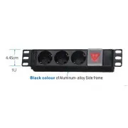 10" razvodna ploča OC 3x230V-2m PPO crna
