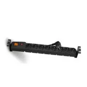 19" razvodna ploča 8x230V, 3m, prekidač, zaštita od pregrijavanja, termalni konektor